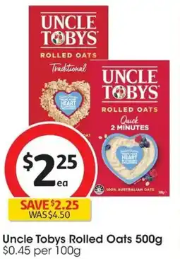 Coles Uncle Tobys Rolled Oats offer