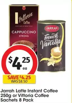 Coles Jarrah Latte Instant Coffee or Vittoria Coffee Sachets offer
