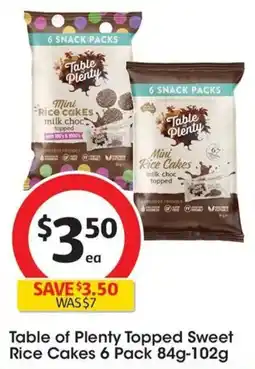 Coles Table of Plenty Topped Sweet Rice Cakes offer