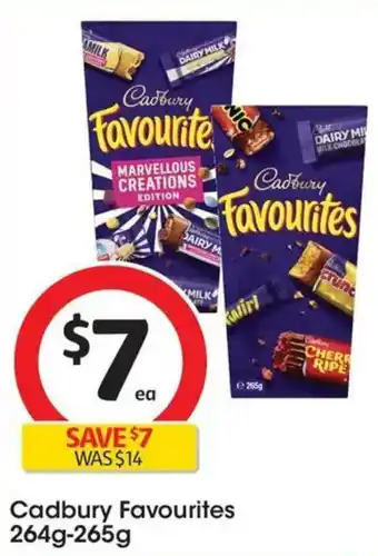 Coles Cadbury Favourites offer