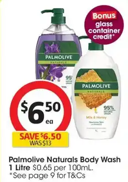 Coles Palmolive Naturals Body Wash offer