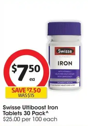 Coles Swisse Ultiboost Iron Tablets offer
