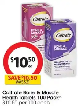 Coles Caltrate Bone & Muscle Health Tablets offer