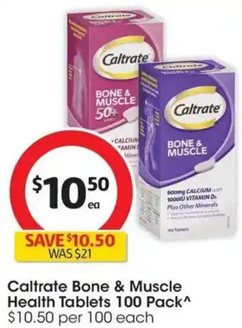 Coles Caltrate Bone & Muscle Health Tablets offer