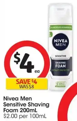 Coles Nivea men sensitive shaving foam offer