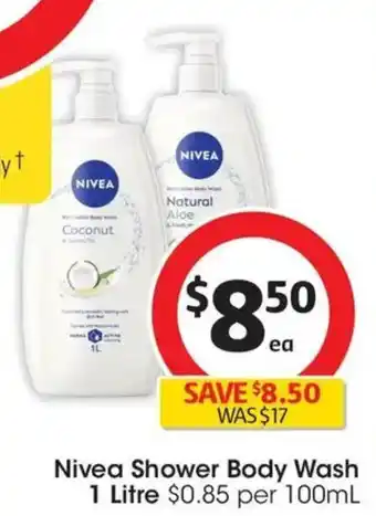 Coles Nivea Shower Body Wash offer