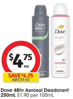 Coles Dove 48hr Aerosol Deodorant offer