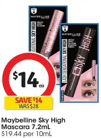 Coles Maybelline Sky High Mascara offer