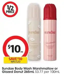 Coles Sundae Body Wash Marshmallow or Glazed Donut offer