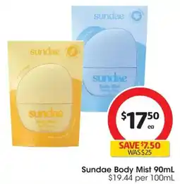 Coles Sundae Body Mist offer