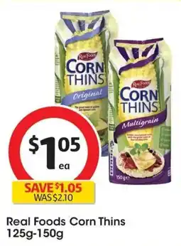 Coles Real Foods Corn Thins offer