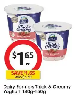 Coles Dairy Farmers Thick & Creamy Yoghurt offer