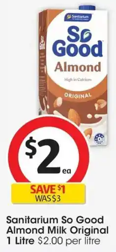 Coles Sanitarium So Good Almond Milk Original offer