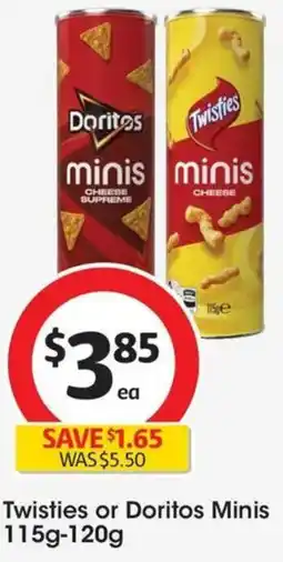 Coles Twisties or Doritos Minis offer