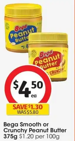 Coles Bega Smooth or Crunchy Peanut Butter offer
