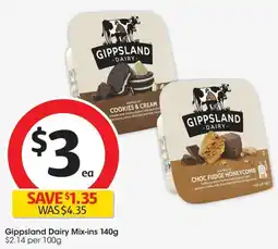 Coles Gippsland Dairy Mix-ins offer