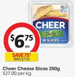 Coles Cheer Cheese Slices offer