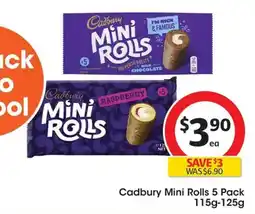 Coles Cadbury Mini Rolls 5 Pack offer