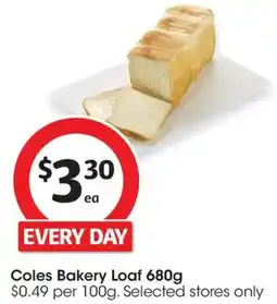 Coles Coles Bakery Loaf offer