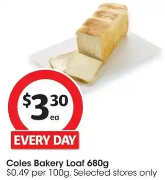 Coles Coles Bakery Loaf offer