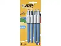 Officeworks BIC 4 Colour Ballpoint Pen 1.0mm 4 Pack offer