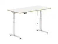 Officeworks Stilford S2 Electric Sit Stand Desk 1500mm White/White/Oak offer