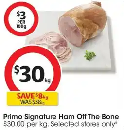 Coles Primo Signature Ham Off The Bone offer