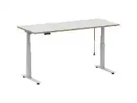 Officeworks Stilford S2 Electric Sit Stand Desk 1800mm White/White/Oak offer