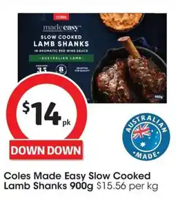 Coles Coles Made Easy Slow Cooked Lamb Shanks offer