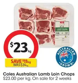 Coles Coles Australian Lamb Loin Chops offer