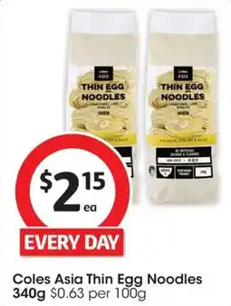 Coles Coles Asia Thin Egg Noodles offer