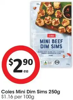 Coles Coles Mini Dim Sims offer