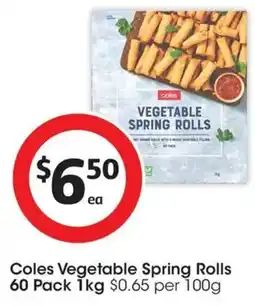 Coles Coles Vegetable Spring Rolls offer