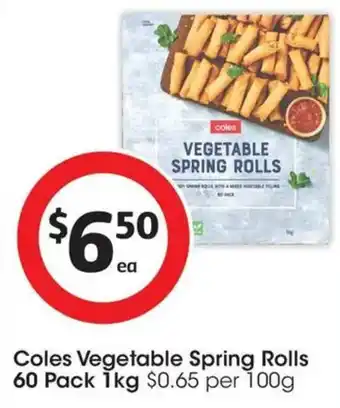 Coles Coles Vegetable Spring Rolls offer