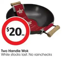 Coles Two Handle Wok offer