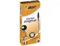Officeworks BIC Cristal Ballpoint Pens Black 12 Pack offer