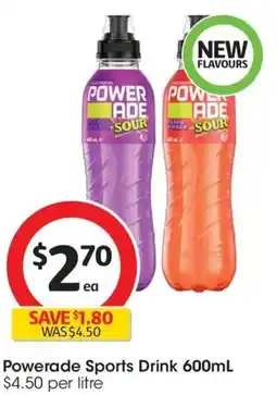 Coles Powerade Sports Drink offer