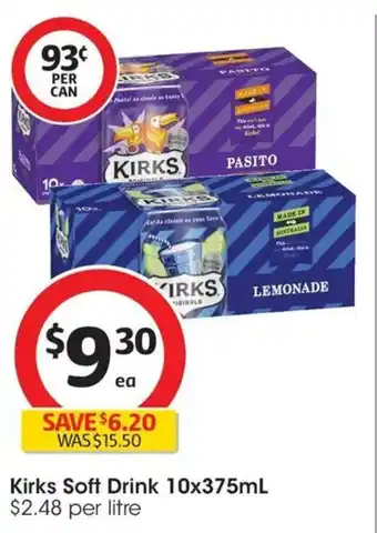 Coles Kirks Soft Drink offer