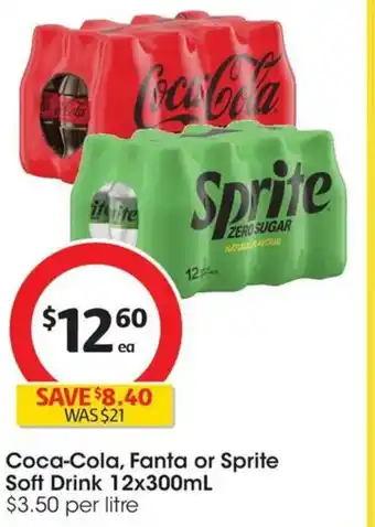 Coles Coca-Cola, Fanta or Sprite Soft Drink offer