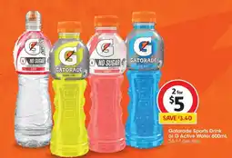 Coles Gatorade Sports Drink or G Active Water offer