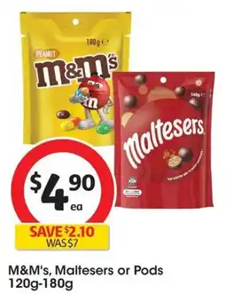 Coles M&M's, Maltesers or Pods offer