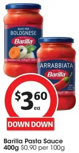 Coles Barilla Pasta Sauce offer