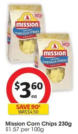 Coles Mission Corn Chips offer