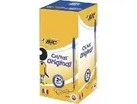 Officeworks BIC Cristal Ballpoint Pens Blue 50 Pack offer