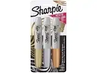 Officeworks Sharpie Chisel Permanent Markers Metallic 3 Pack offer