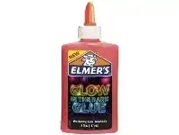Officeworks Elmers Elmer&#039;s Glow in the Dark Liquid Glue Pink 147mL offer