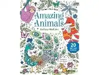 Officeworks Lake Press Colour Your Own Wall Art Colouring Book Amazing Animals offer