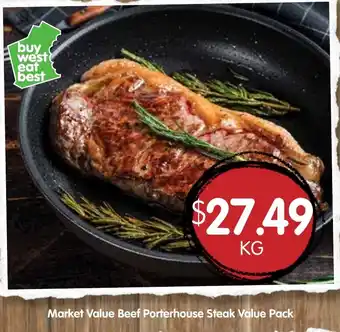 Spudshed Market Value Beef Porterhouse Steak Value Pack offer