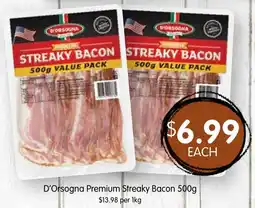 Spudshed D'Orsogna Premium Streaky Bacon offer
