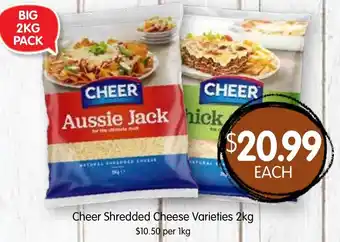 Spudshed Cheer Shredded Cheese Varieties offer